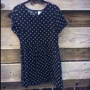 H&M Black and White Mini Heart Dress